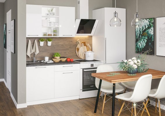 Модульная кухня Олива глянец белый (Интерьер Центр)